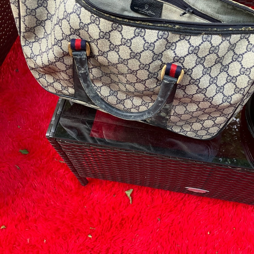 Gucci Vintage Duffel Bag with Signature Style great project for the price